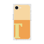 プレミアムスクエアケース［ オリジナル - initial two tone - T orange ］
