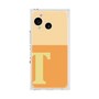 プレミアムスクエアケース［ オリジナル - initial two tone - T orange ］
