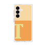 プレミアムスクエアケース［ オリジナル - initial two tone - T orange ］