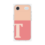 プレミアムスクエアケース［ オリジナル - initial two tone - T pink ］