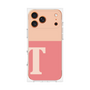 プレミアムスクエアケース［ オリジナル - initial two tone - T pink ］