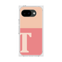 プレミアムスクエアケース［ オリジナル - initial two tone - T pink ］