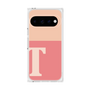 プレミアムスクエアケース［ オリジナル - initial two tone - T pink ］