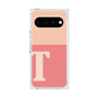 プレミアムスクエアケース［ オリジナル - initial two tone - T pink ］