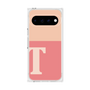 プレミアムスクエアケース［ オリジナル - initial two tone - T pink ］