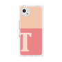 プレミアムスクエアケース［ オリジナル - initial two tone - T pink ］