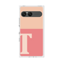 プレミアムスクエアケース［ オリジナル - initial two tone - T pink ］