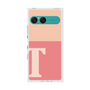 プレミアムスクエアケース［ オリジナル - initial two tone - T pink ］