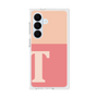 プレミアムスクエアケース［ オリジナル - initial two tone - T pink ］