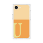 プレミアムスクエアケース［ オリジナル - initial two tone - U orange ］