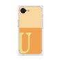 プレミアムスクエアケース［ オリジナル - initial two tone - U orange ］
