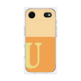 プレミアムスクエアケース［ オリジナル - initial two tone - U orange ］