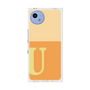 プレミアムスクエアケース［ オリジナル - initial two tone - U orange ］