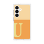 プレミアムスクエアケース［ オリジナル - initial two tone - U orange ］