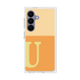プレミアムスクエアケース［ オリジナル - initial two tone - U orange ］
