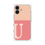 プレミアムスクエアケース［ オリジナル - initial two tone - U pink ］