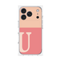 プレミアムスクエアケース［ オリジナル - initial two tone - U pink ］