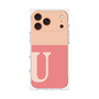 プレミアムスクエアケース［ オリジナル - initial two tone - U pink ］