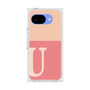 プレミアムスクエアケース［ オリジナル - initial two tone - U pink ］