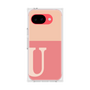 プレミアムスクエアケース［ オリジナル - initial two tone - U pink ］