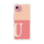 プレミアムスクエアケース［ オリジナル - initial two tone - U pink ］