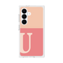 プレミアムスクエアケース［ オリジナル - initial two tone - U pink ］