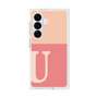プレミアムスクエアケース［ オリジナル - initial two tone - U pink ］