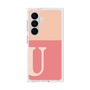 プレミアムスクエアケース［ オリジナル - initial two tone - U pink ］