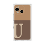 プレミアムスクエアケース［ オリジナル - initial two tone - U brown ］