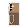 プレミアムスクエアケース［ オリジナル - initial two tone - U brown ］