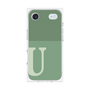 プレミアムスクエアケース［ オリジナル - initial two tone - U green ］