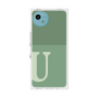 プレミアムスクエアケース［ オリジナル - initial two tone - U green ］