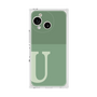 プレミアムスクエアケース［ オリジナル - initial two tone - U green ］