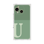 プレミアムスクエアケース［ オリジナル - initial two tone - U green ］