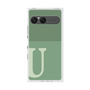 プレミアムスクエアケース［ オリジナル - initial two tone - U green ］