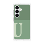 プレミアムスクエアケース［ オリジナル - initial two tone - U green ］