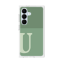 プレミアムスクエアケース［ オリジナル - initial two tone - U green ］