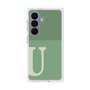 プレミアムスクエアケース［ オリジナル - initial two tone - U green ］