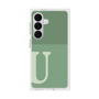 プレミアムスクエアケース［ オリジナル - initial two tone - U green ］