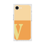 プレミアムスクエアケース［ オリジナル - initial two tone - V orange ］