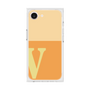 プレミアムスクエアケース［ オリジナル - initial two tone - V orange ］