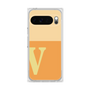プレミアムスクエアケース［ オリジナル - initial two tone - V orange ］