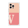 プレミアムスクエアケース［ オリジナル - initial two tone - V pink ］