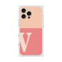 プレミアムスクエアケース［ オリジナル - initial two tone - V pink ］