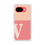 プレミアムスクエアケース［ オリジナル - initial two tone - V pink ］
