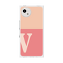 プレミアムスクエアケース［ オリジナル - initial two tone - V pink ］