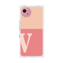 プレミアムスクエアケース［ オリジナル - initial two tone - V pink ］