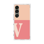 プレミアムスクエアケース［ オリジナル - initial two tone - V pink ］