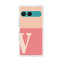 プレミアムスクエアケース［ オリジナル - initial two tone - V pink ］