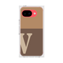 プレミアムスクエアケース［ オリジナル - initial two tone - V brown ］